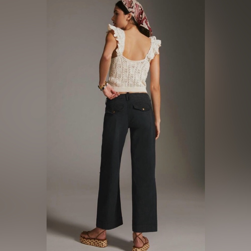 Pilcro Black Low Rise Distressed Pants - Picture 5 of 16